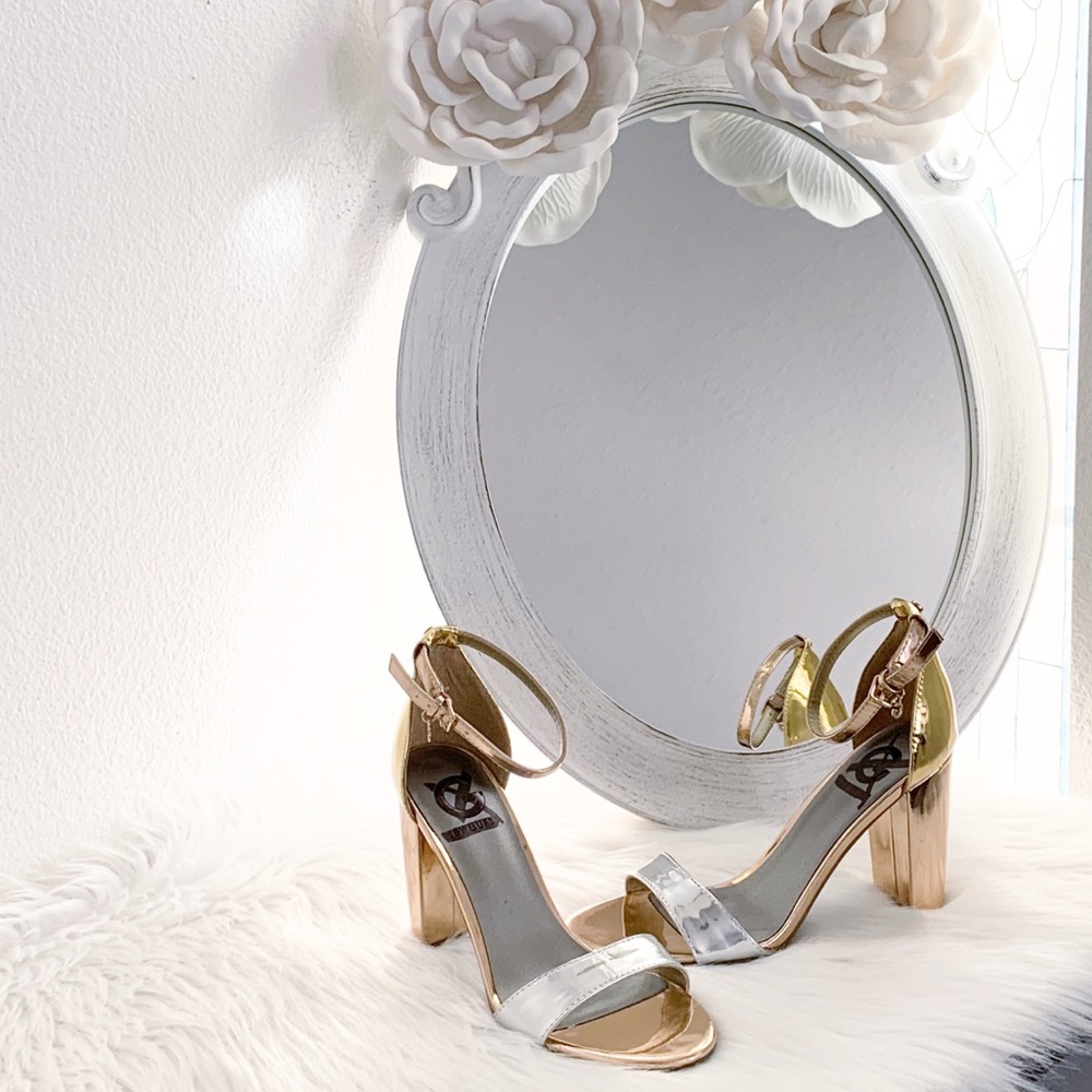 G by Guess Metallic Block Heel 7.5